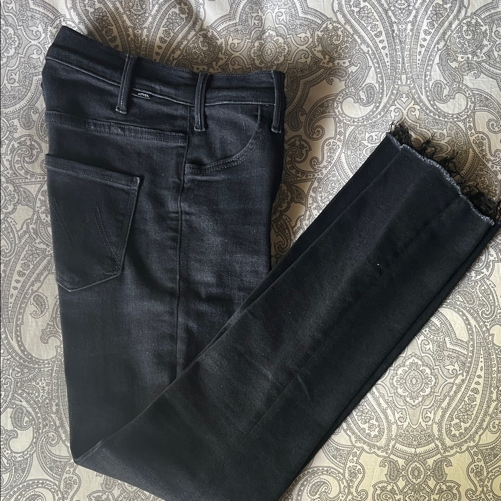 MOTHER Black Ankle Jeans
